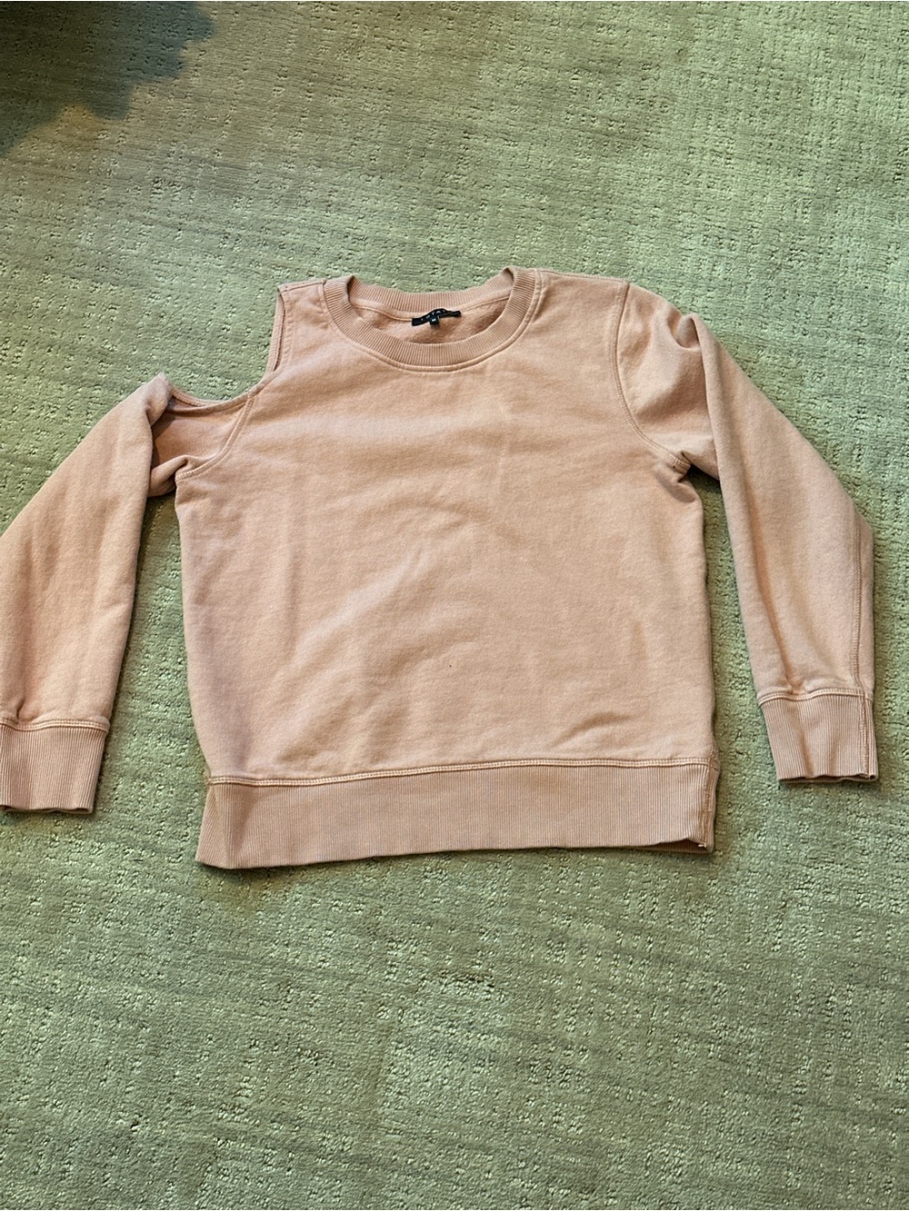 STATE Blush Pink Cold-Shoulder Crewneck Sweatshirt